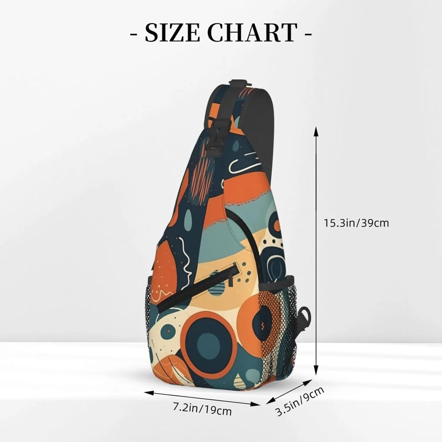Crossbody Bags for Women Men Trendy Sling Bag Casual Chest Bag Yellow Pattern Shoulder Bag for Travel Sport