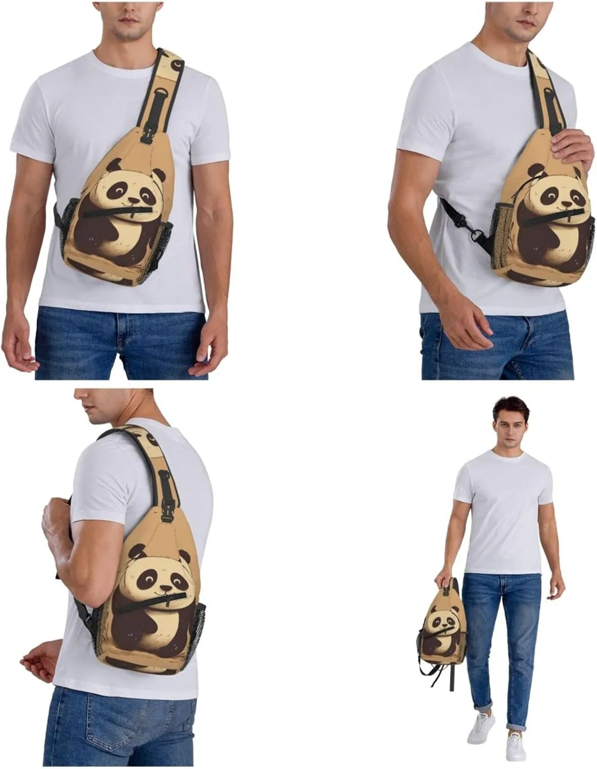 Crossbody Bags for Women Men Trendy Sling Bag Casual Chest Bag Yellow Pumpkin Pattern Shoulder Bag for Travel Sport