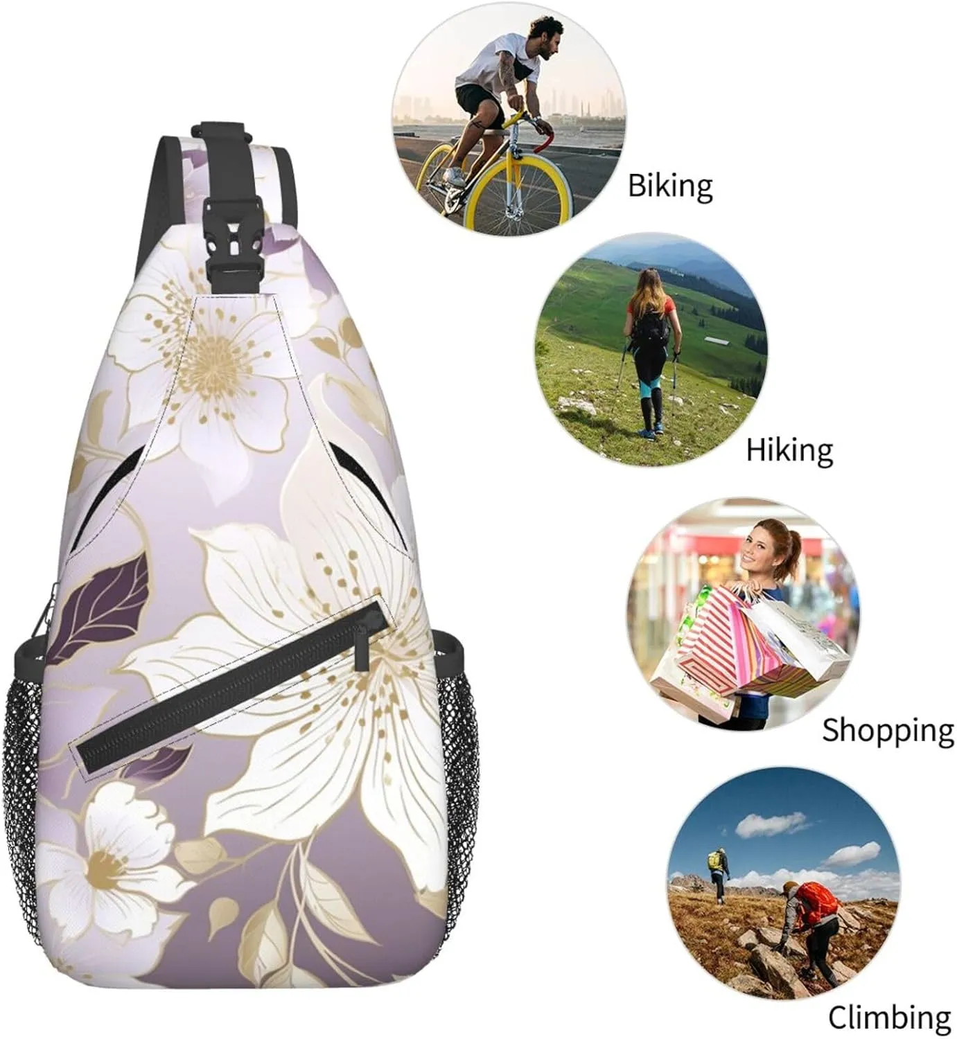 Crossbody Bags for Women Men Trendy Sling Bag Casual Chest Bag Yellow Pumpkin Pattern Shoulder Bag for Travel Sport