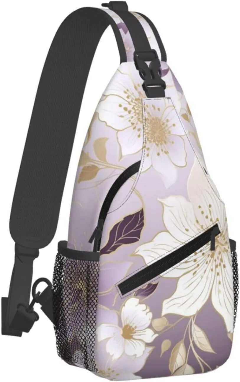 Crossbody Bags for Women Men Trendy Sling Bag Casual Chest Bag Yellow Pumpkin Pattern Shoulder Bag for Travel Sport