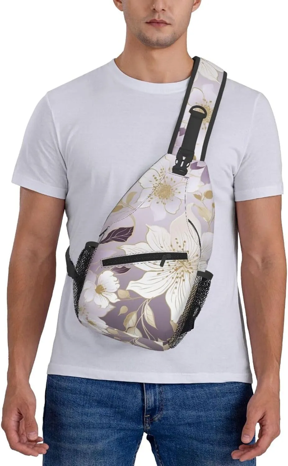 Crossbody Bags for Women Men Trendy Sling Bag Casual Chest Bag Yellow Pumpkin Pattern Shoulder Bag for Travel Sport