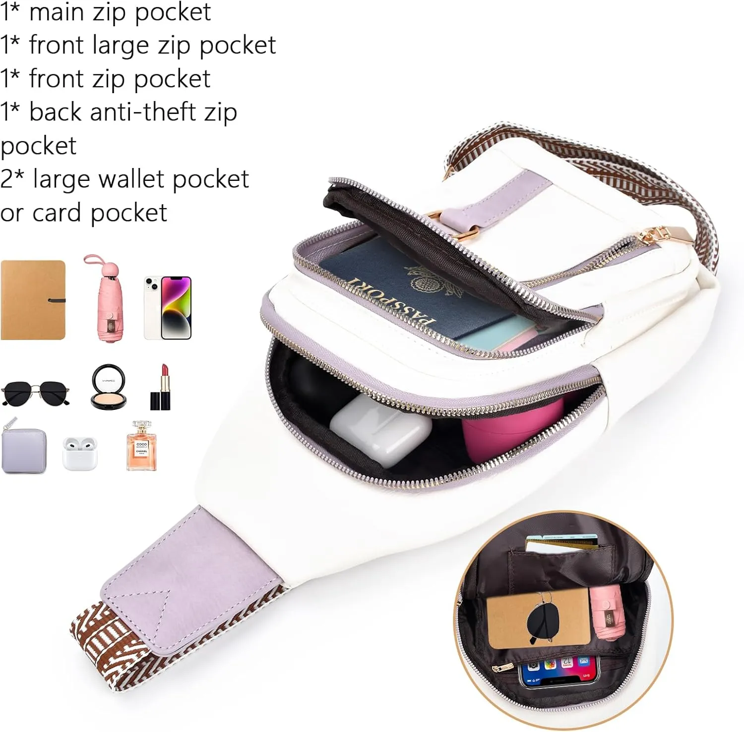 Crossbody Bags for Women Mothers Day Gifts for Mom Her Wife Birthday Gifts Small Sling Bag Leather Fanny Packs for Travel