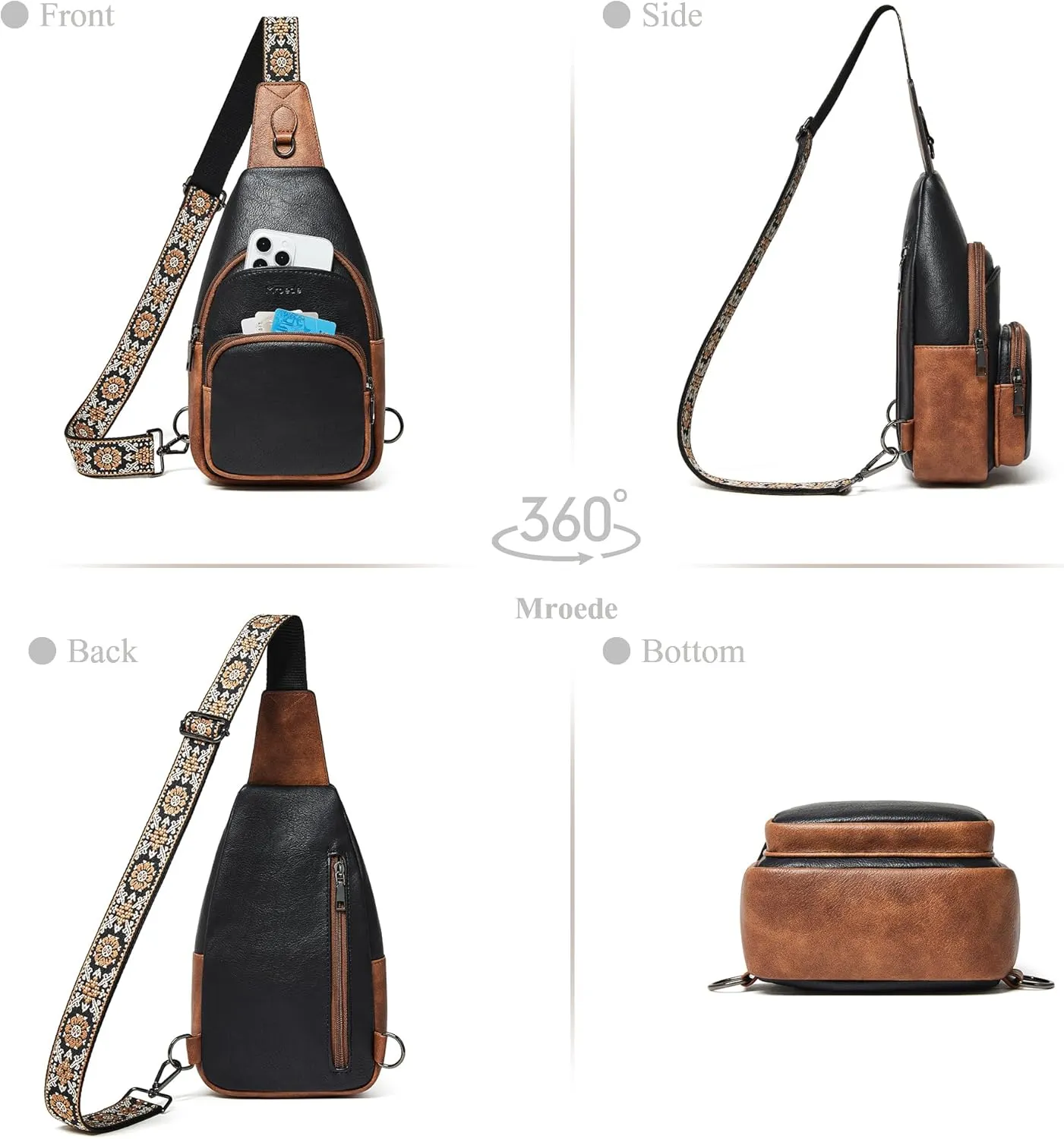Crossbody Bags for Women Sling Bag Fanny Pack Casual Daypacks Small Backpack Chest Travel Purse Anti Theft