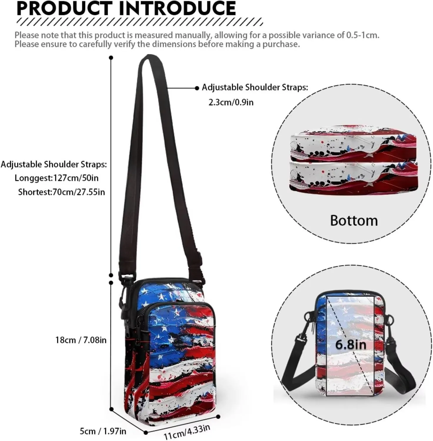 Crossbody Bags for Women Small Cell Phone Purse Shoulder Bag with Adjustable Strap Slant Sling Bag