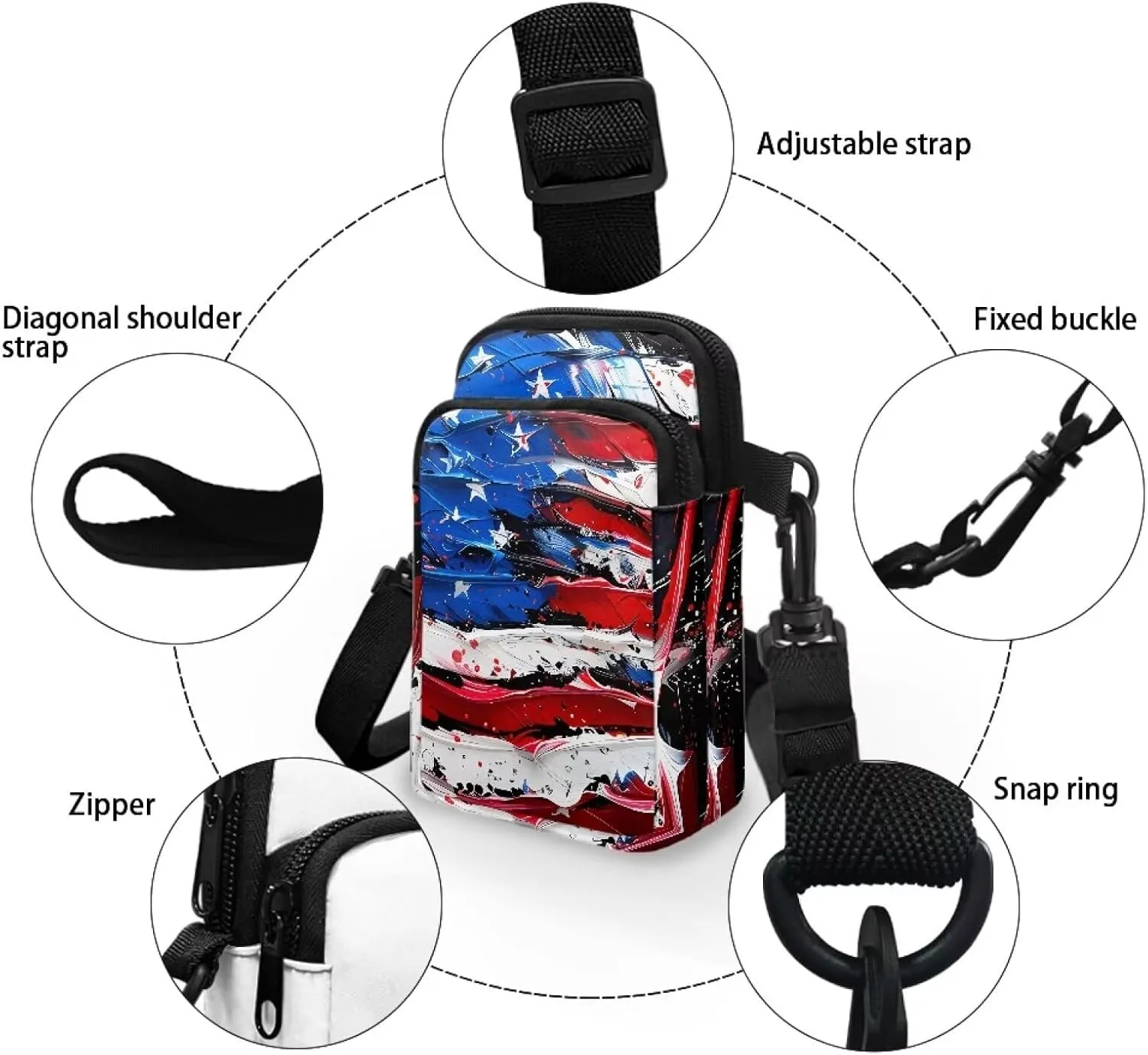 Crossbody Bags for Women Small Cell Phone Purse Shoulder Bag with Adjustable Strap Slant Sling Bag