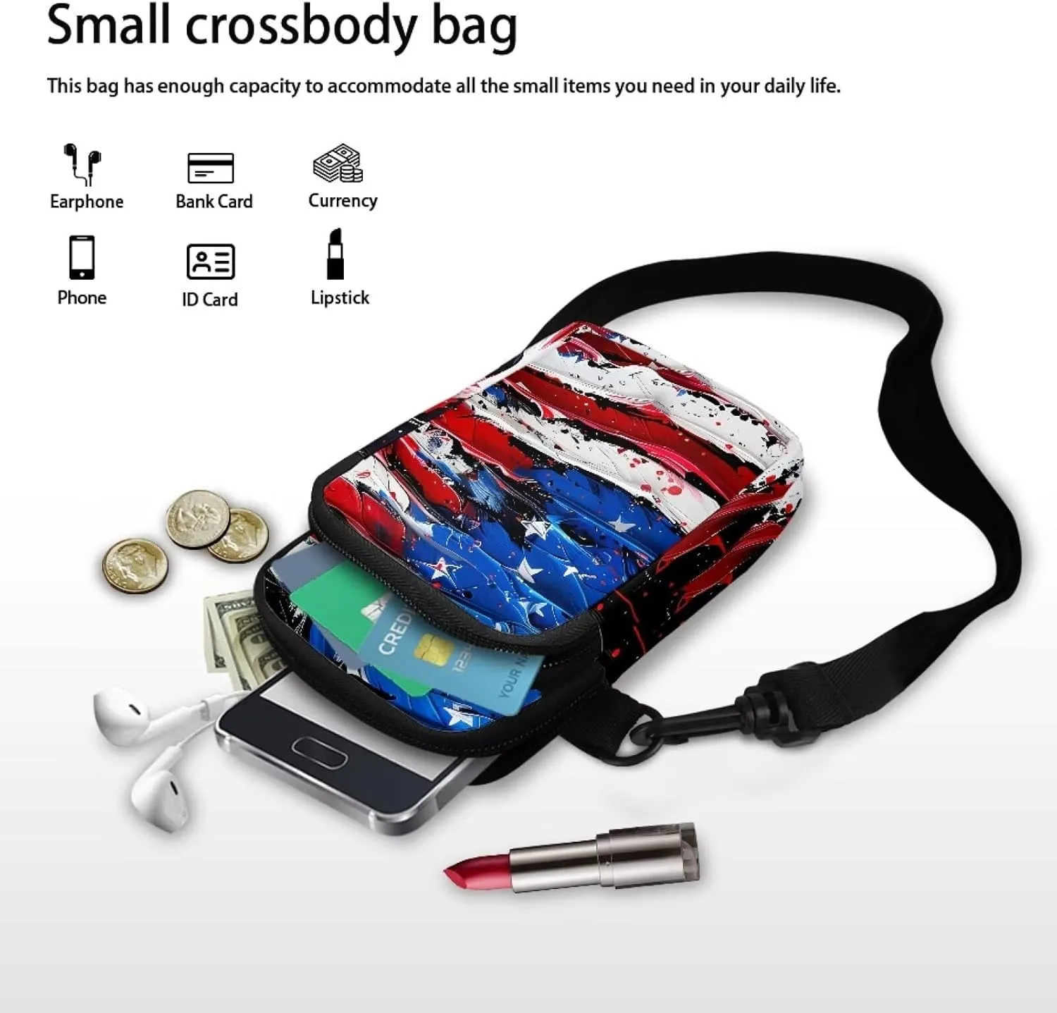 Crossbody Bags for Women Small Cell Phone Purse Shoulder Bag with Adjustable Strap Slant Sling Bag