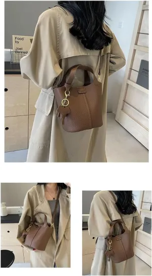 Crossbody Bucket Bags for Women with Comfortable Portable Design, Drawstring Closure and Lanyard Case