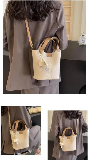 Crossbody Bucket Bags for Women with Comfortable Portable Design, Drawstring Closure and Lanyard Case