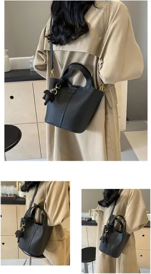 Crossbody Bucket Bags for Women with Comfortable Portable Design, Drawstring Closure and Lanyard Case