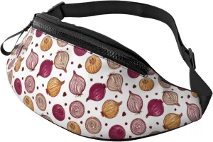 Crossbody Fanny Packs for Women Men - Onion Pattern Abstract Running Belt Bag Travel Waist Bag for Women Men