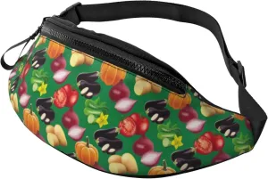 Crossbody Fanny Packs for Women Men - Onion vegetable pumpkin Running Belt Bag Travel Waist Bag for Women Men