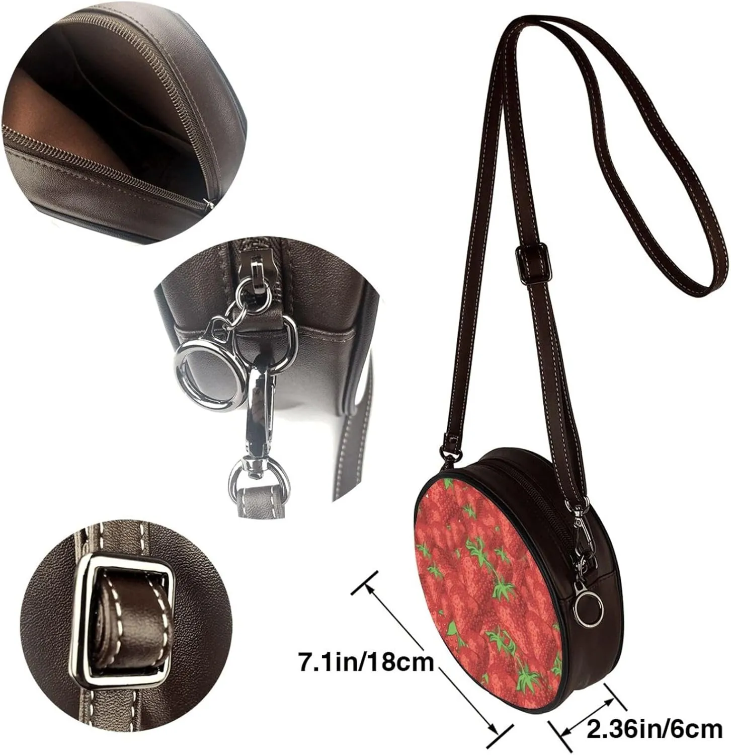 Crossbody Shoulder Bags for Women Small Round Satchel Handbags Purse