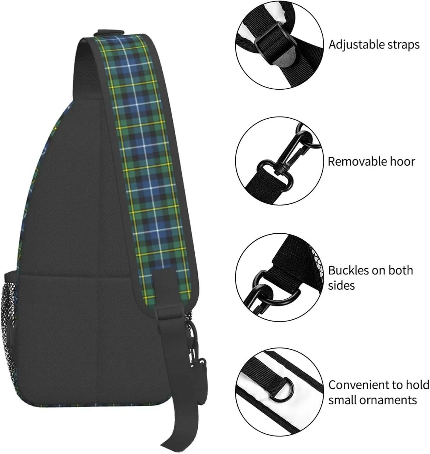 Crossbody Sling Backpack Clan MacNeil of Barra Ancient Tartan Shoulder Chest Bag Daypack for Traveling Sport