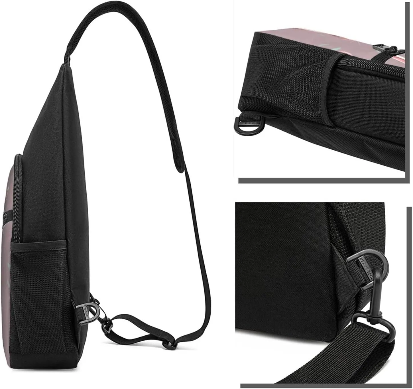 Crossbody Sling Backpack Sling Bag for Men Women Cross Chest Bag Shoulder Bag Bunny cute Travel Hiking Daypack