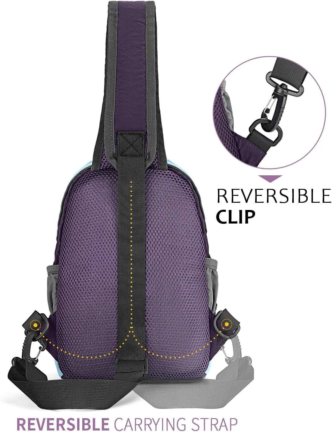 Crossbody Sling Backpack Sling Bag for Women Men, Crossbody Shoulder Blet Bags, Travel Daypack bag Purse for women