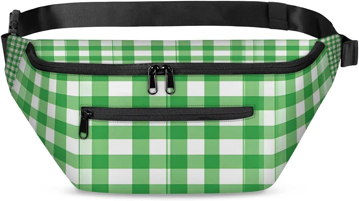 Crossbody Sling Bag for Women Men Plaid Pattern Lightweight Waterproof Travel Essentials