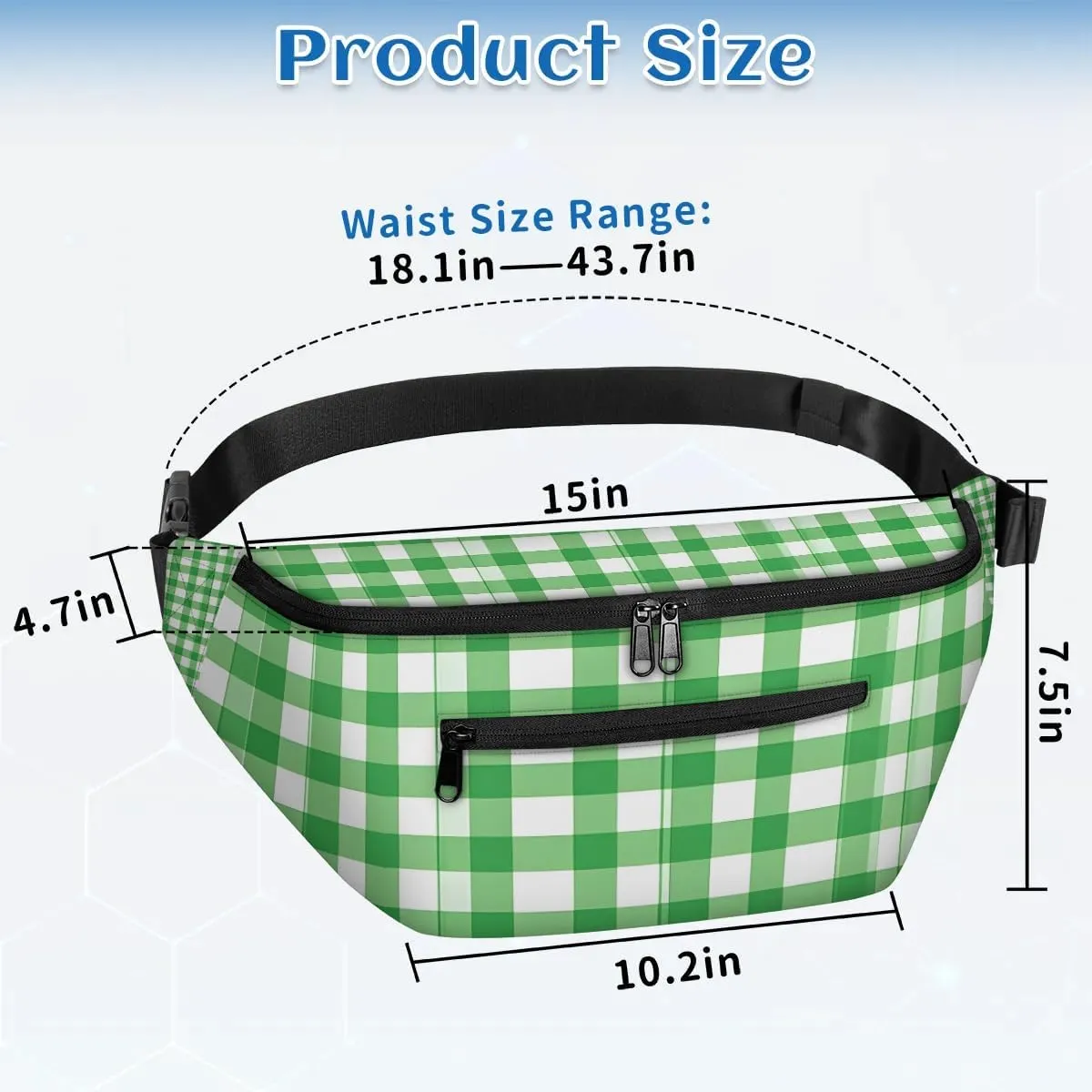 Crossbody Sling Bag for Women Men Plaid Pattern Lightweight Waterproof Travel Essentials