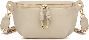Crossbody Sling Bag Purse for Women - Small Chest Fanny Pack Trendy Travel Faux Leather Cross Body Bags with Adjustable Strap