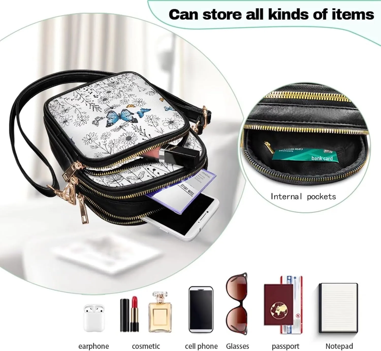 Crossbody Sling Bags for Women Crossbody Cell Phone Purse Wallet Sling Bag Shoulder Strap Lightweight Small Satchel