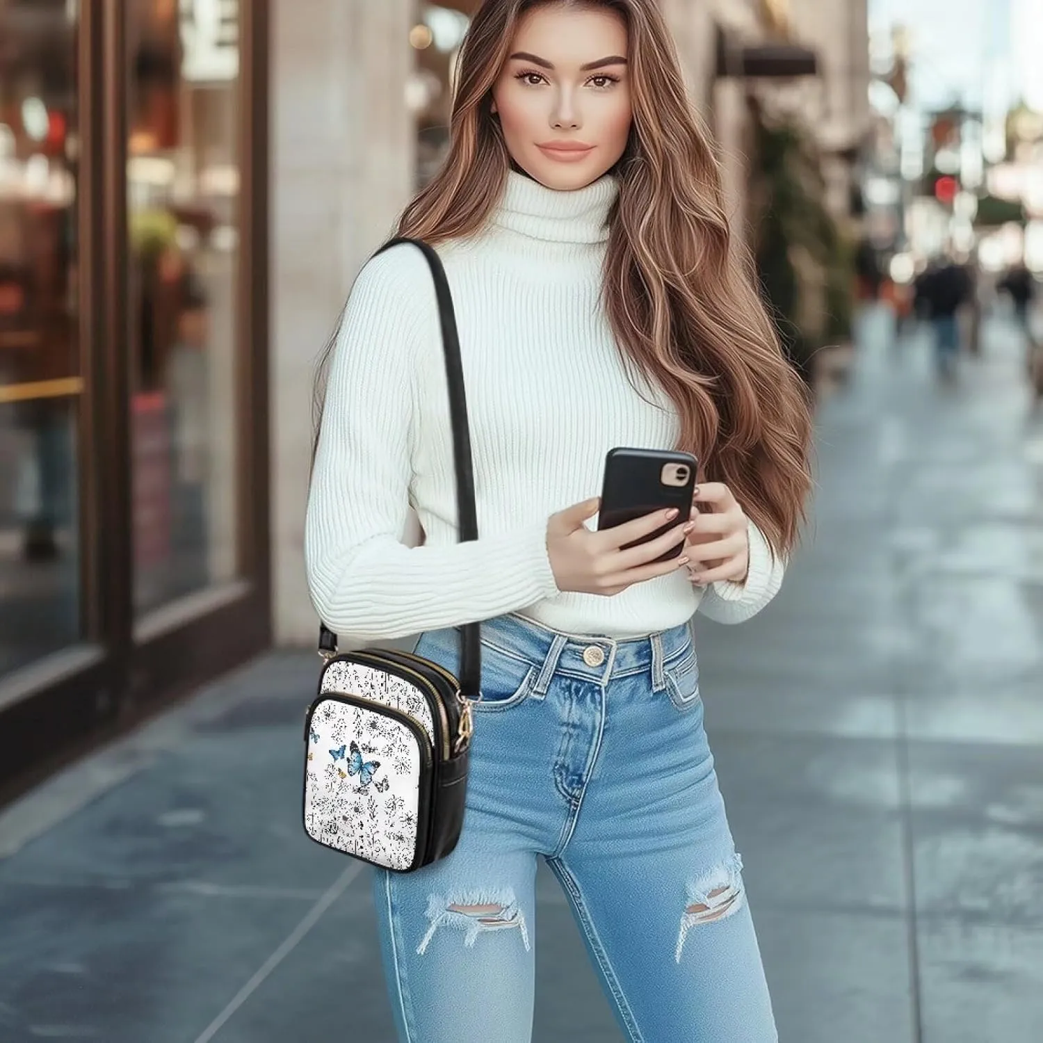 Crossbody Sling Bags for Women Crossbody Cell Phone Purse Wallet Sling Bag Shoulder Strap Lightweight Small Satchel