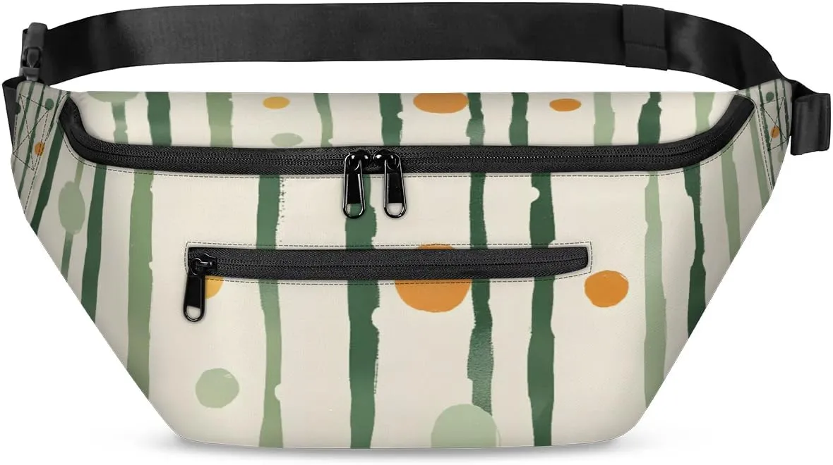 Crossbody Sling Bags for Women Men Dots Stripes Casual Sling Backpack Daypack Chest Bag for Travel Sport Hiking Running
