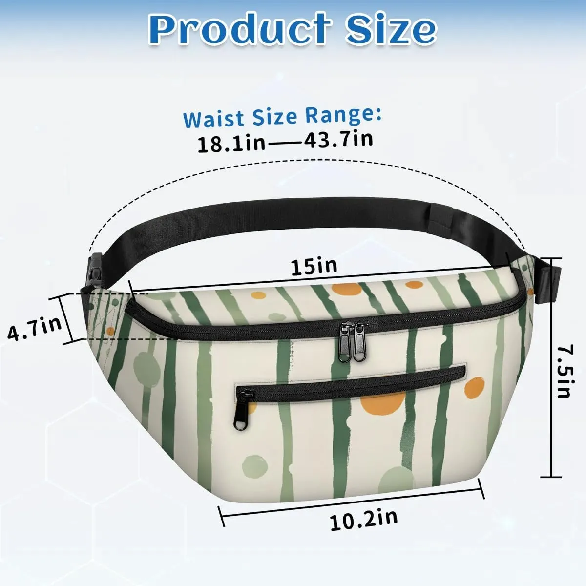 Crossbody Sling Bags for Women Men Dots Stripes Casual Sling Backpack Daypack Chest Bag for Travel Sport Hiking Running