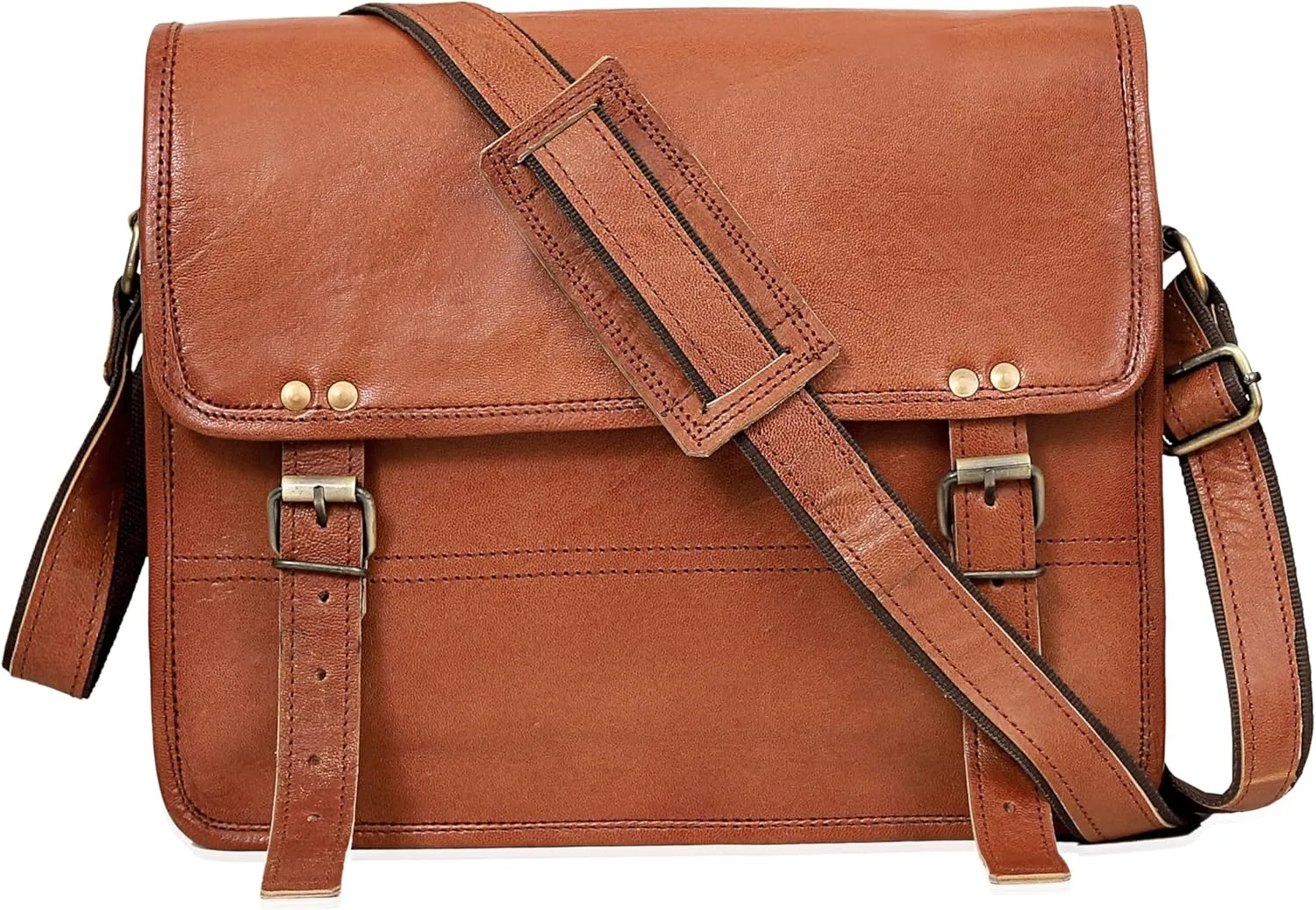 cuero Genuine Leather iPad/Tablet Bag Messenger Bag Small Briefcase CrossBody Shoulder Bag for Men and Women