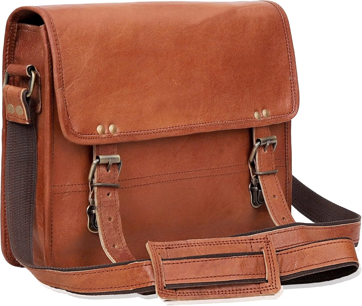 cuero Genuine Leather iPad/Tablet Bag Messenger Bag Small Briefcase CrossBody Shoulder Bag for Men and Women