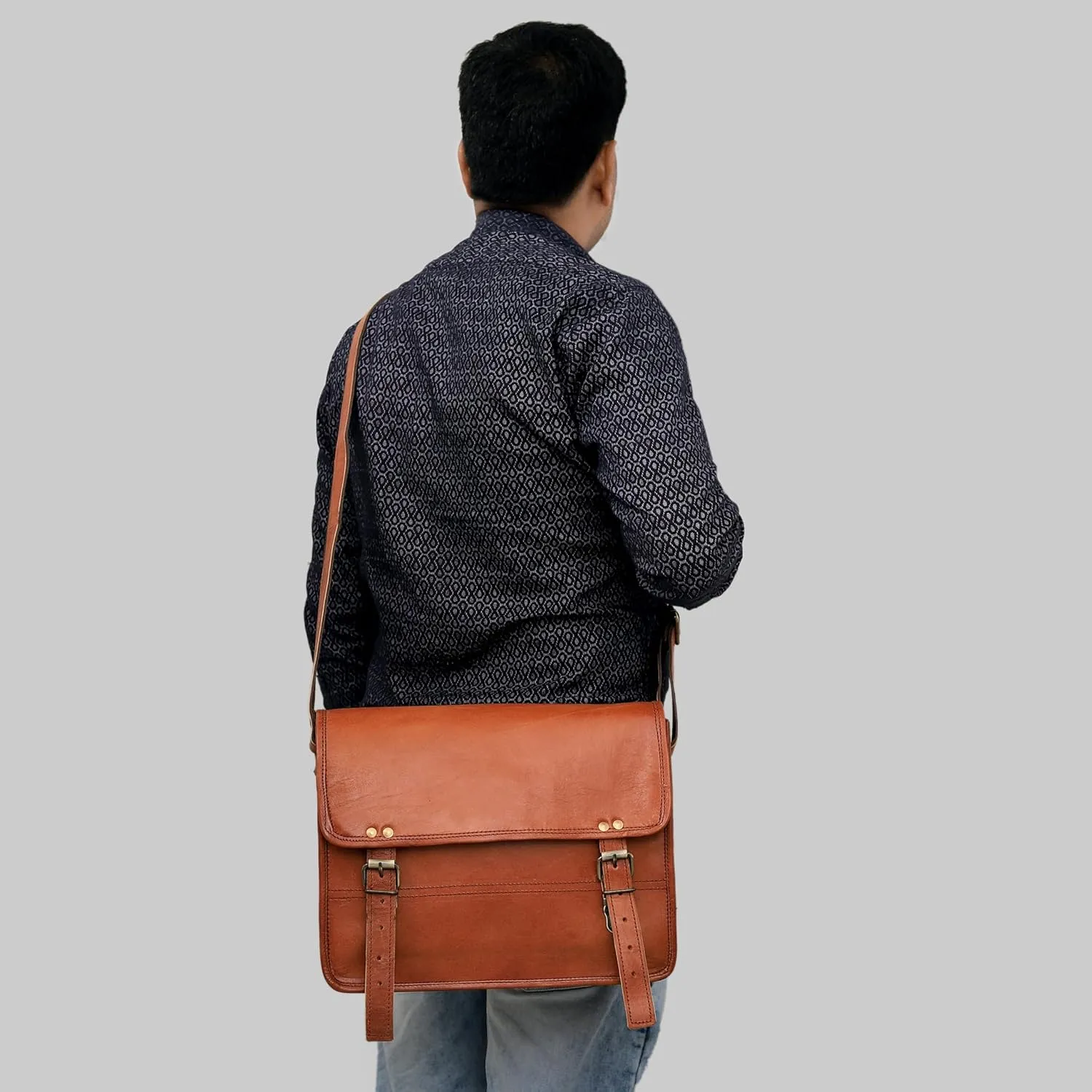 cuero Genuine Leather iPad/Tablet Bag Messenger Bag Small Briefcase CrossBody Shoulder Bag for Men and Women