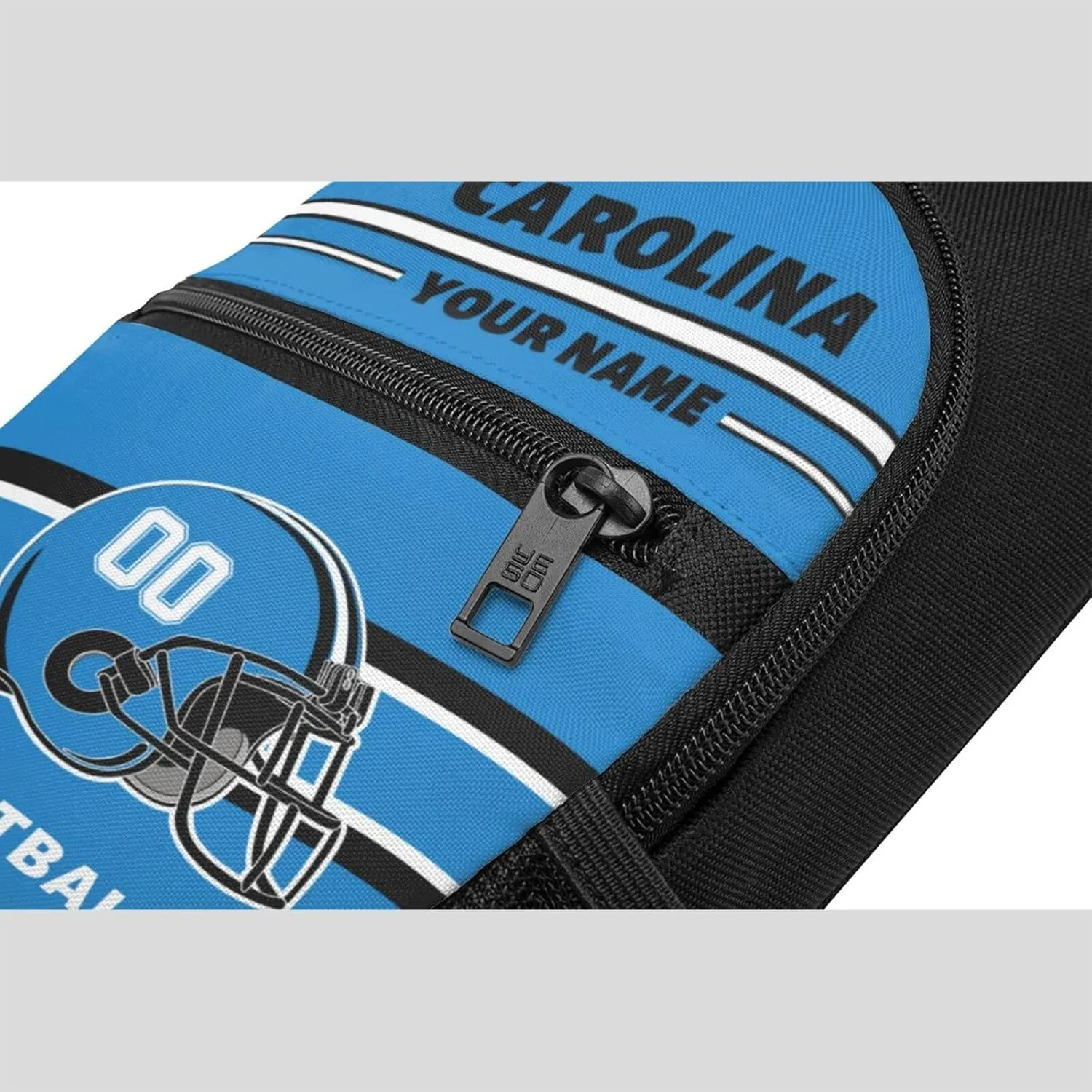 Custom Sling Bag, Personalized Carolina Crossbody Bags for Men Women, Customize Name and Number Sling Shoulder Backpack, Chest Bag Hiking Travel Daypack for Outdoor