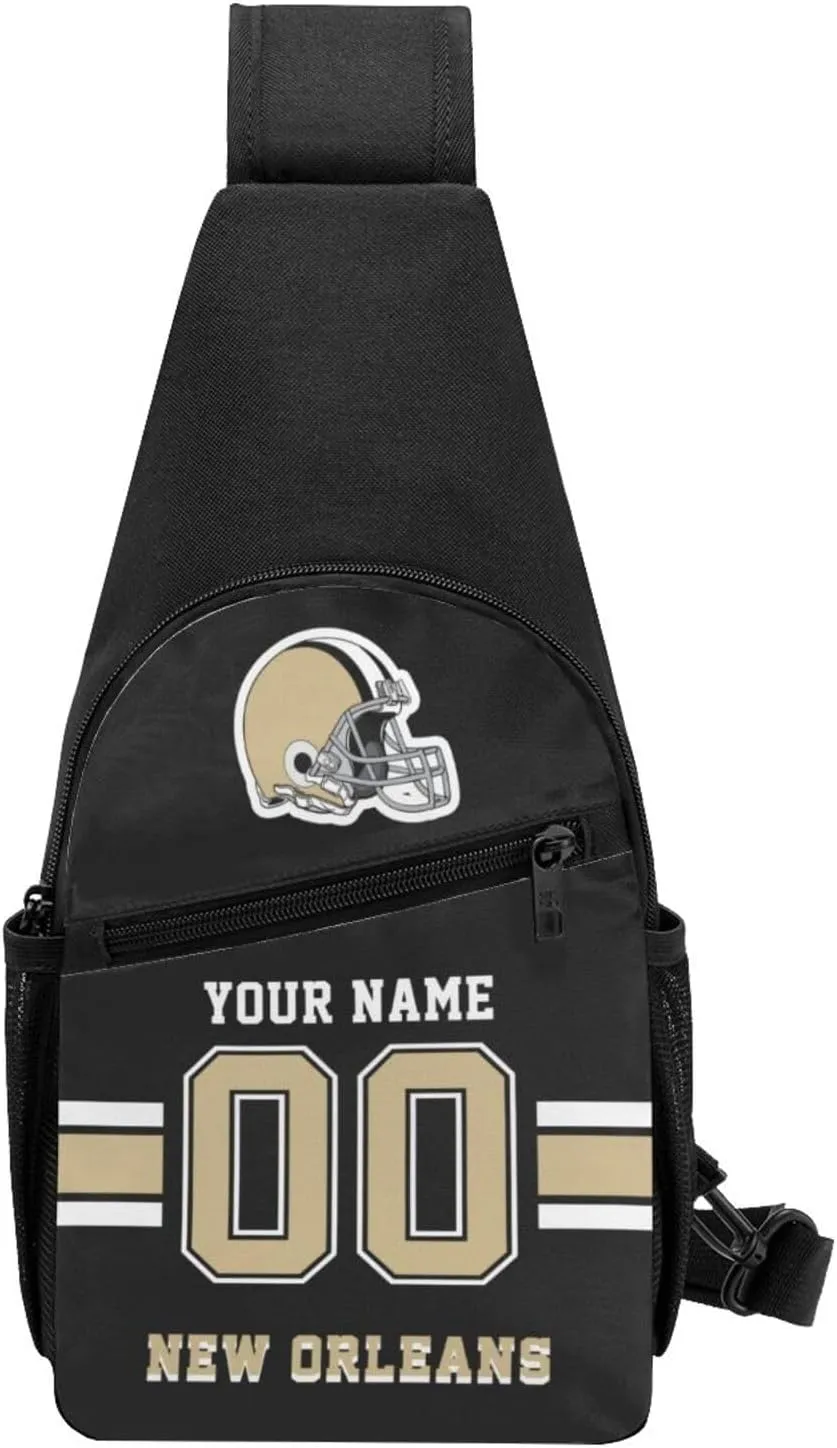 Custom Sling Bag, Personalized Crossbody Bags with Name and Number, Customize Sling Shoulder Backpack