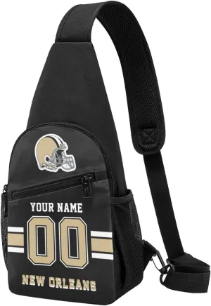 Custom Sling Bag, Personalized Crossbody Bags with Name and Number, Customize Sling Shoulder Backpack