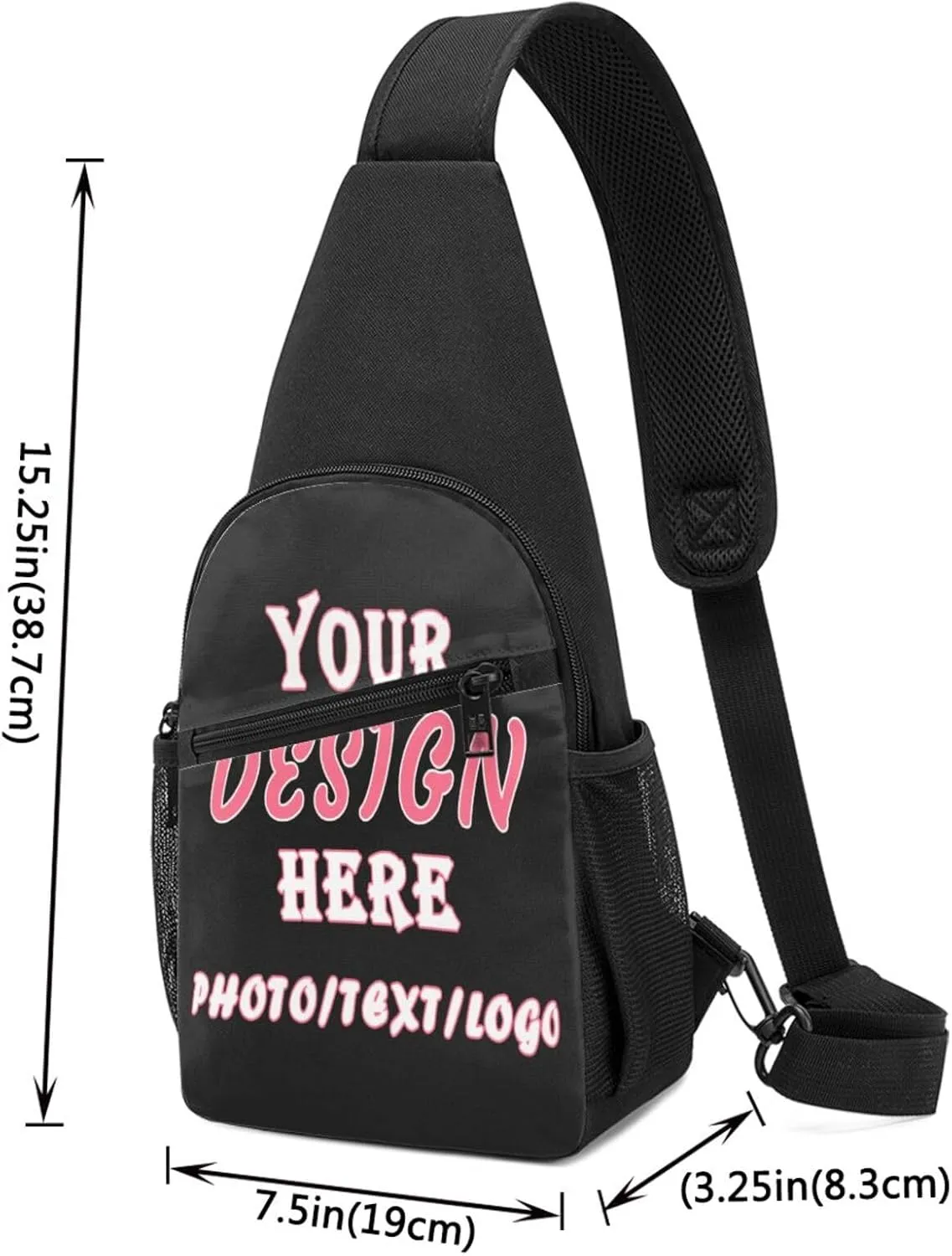 Custom Sling Bag,Personalized Sling Bag With Image Text,Crossbody Bags Sling Bags Fanny Pack For Men Women