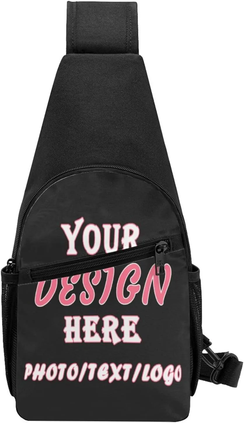 Custom Sling Bag,Personalized Sling Bag With Image Text,Crossbody Bags Sling Bags Fanny Pack For Men Women