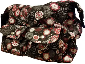 Custom women's large purse tote handbag zipper top closure 7 pockets