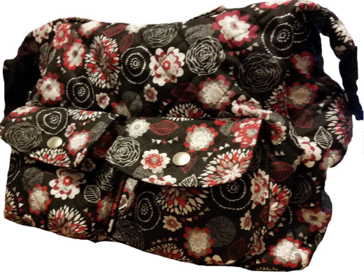 Custom women's large purse tote handbag zipper top closure 7 pockets