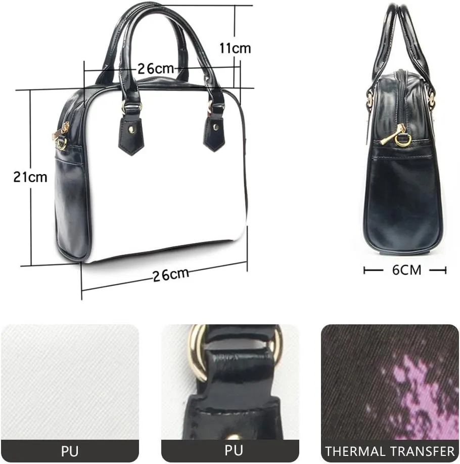 Customized Satchel Purses and Handbags Set Womens Satchel Handbag Personalized Name Purse Tote Bag Set