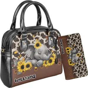 Customized Satchel Purses and Handbags Set Womens Satchel Handbag Personalized Name Purse Tote Bag Set