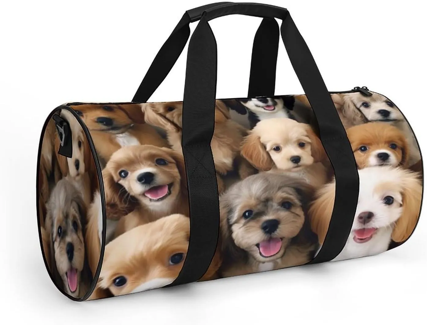 Cute Dogs Gym Bag Small Travel Duffle Bag with Compartment Carry On Weekender Bag for Women Men