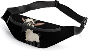 Cute Goat Crossbody Fanny Pack Waist Packs Adjustable Shoulder Bags Sling Bag for Hiking Running Cycling