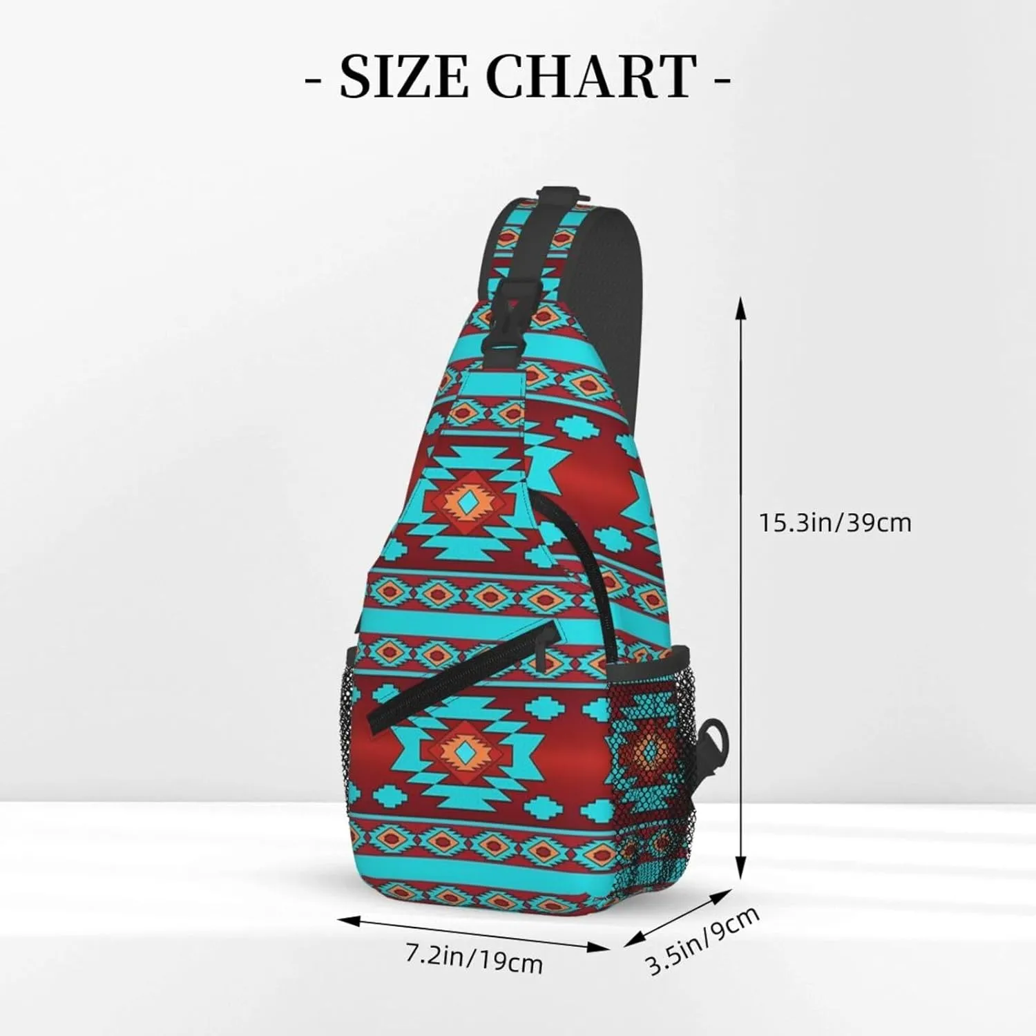 Cute Native American Sling Backpack, Multipurpose Crossbody Shoulder Bag Indian Chest Bag Travel Hiking Daypack