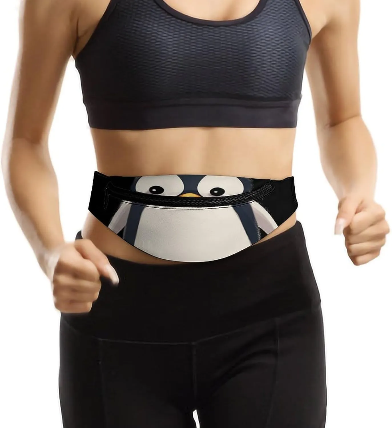 Cute Penguin Fanny Pack for Women Men Waist Bag Waterproof Belt Bag with Adjustable Strap