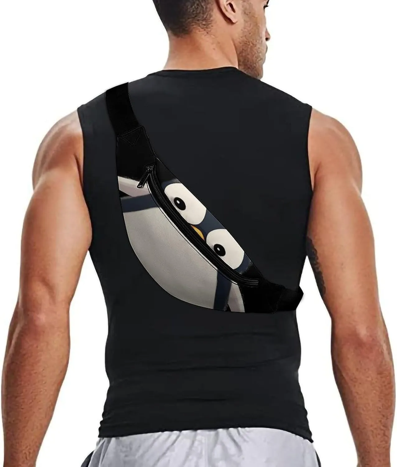 Cute Penguin Fanny Pack for Women Men Waist Bag Waterproof Belt Bag with Adjustable Strap