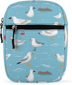 Cute Seagulls Crossbody Bag Sling Bag Fanny Pack Cross Body Fashion Waist Packs Belt Bag with Adjustable Strap