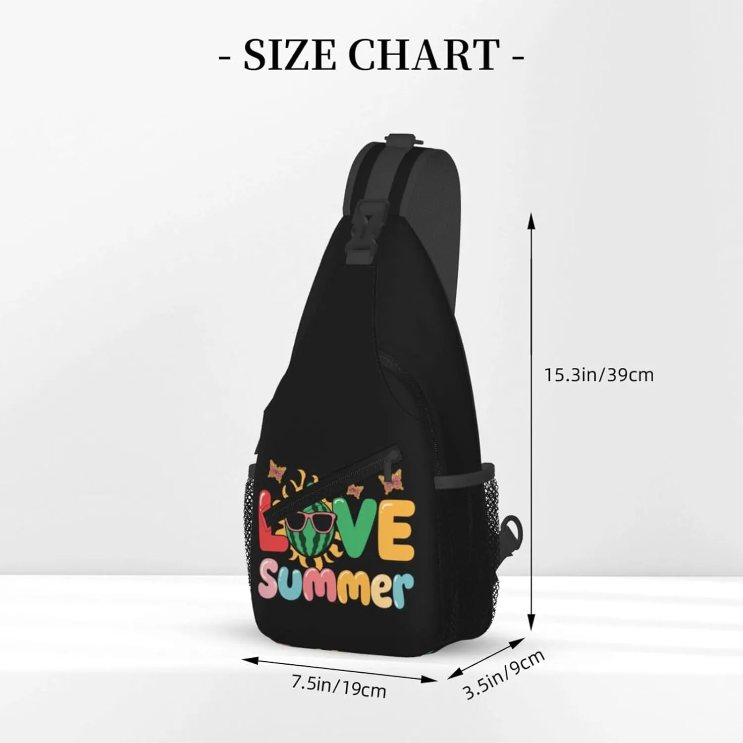 Cute Unicorns Crossbody Bag Adjustable Sling Bag Casual Chest Bags Travel Shoulder Backpack