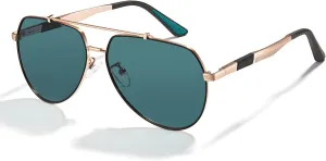 Cyxus Military Aviator Sunglasses for Men Trendy Pilot Shade Metal Frame Polarized Lens UV Protection for Outdoor