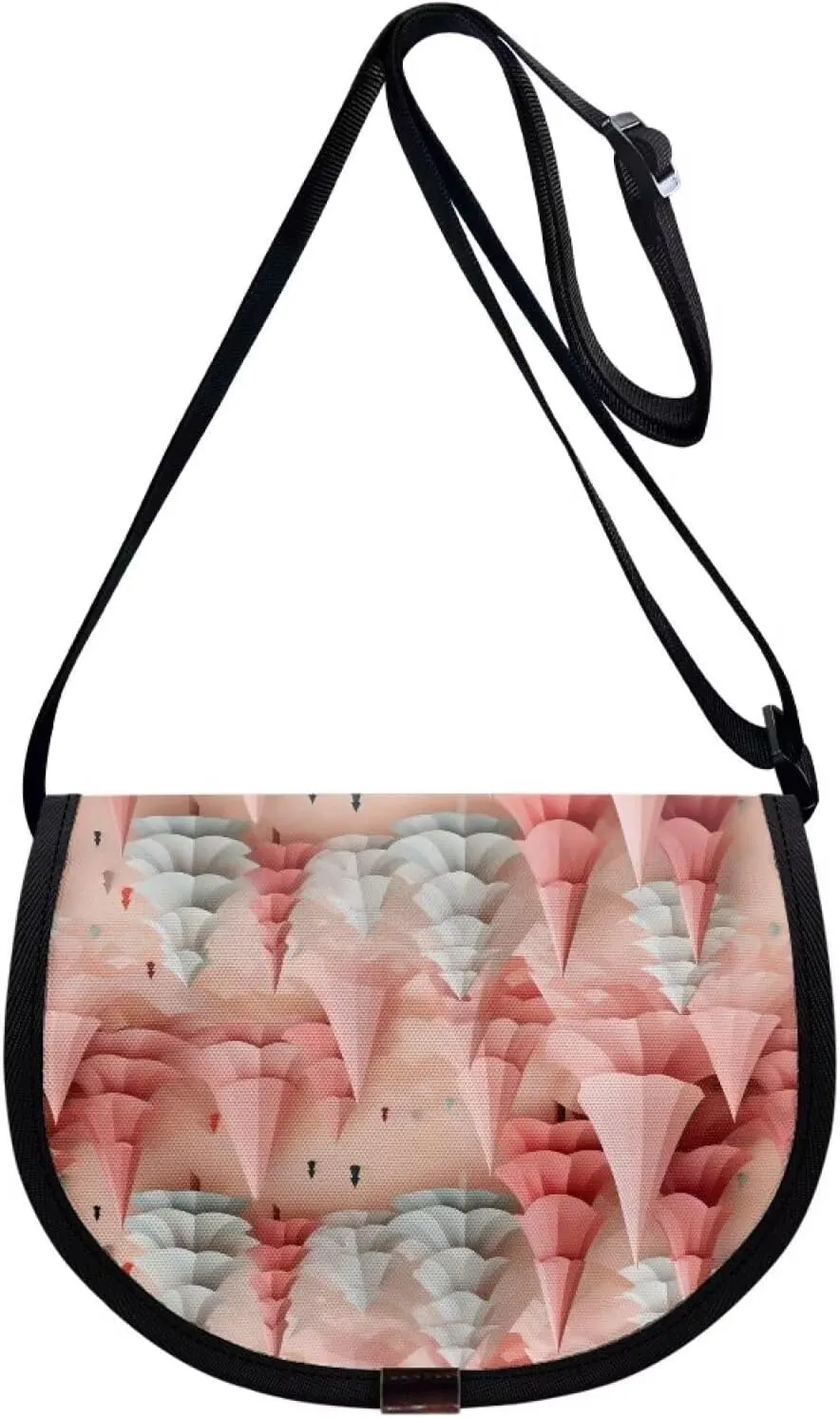 Dahlia Flower Women Cross Body Bag, Winter Forest Casual Shoulder Bag, Gothic Rose Satchel Messenger Bags with Strap