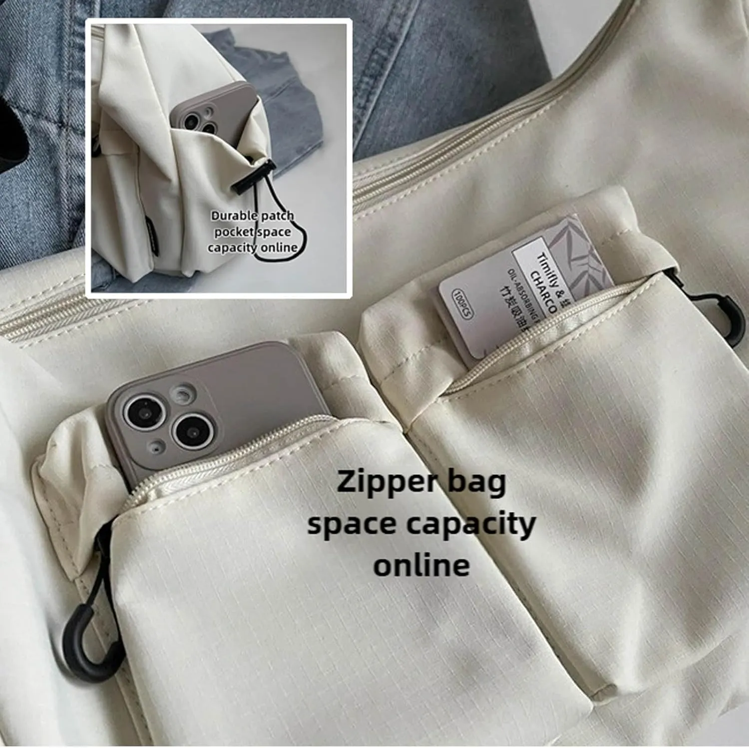 Dallaswind Large Capacity Messenger Canvas Bag，Multi Pocket，Water Resistant,Unisex Large Crossbody Bag Shoulder Purse