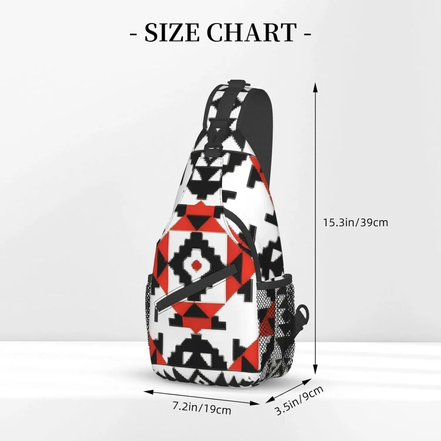 Decorative art Print Sling Backpack, Sling Bag, Crossbody Chest Bag Daypack, for Hiking Travel