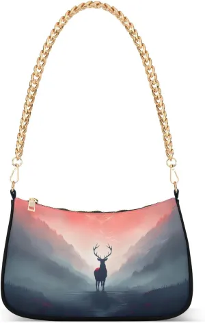 Deer Dense Fog Shimmer Crossbody Bags for Women Tote Bag Women's Shoulder Handbags Clutch Purses for Women